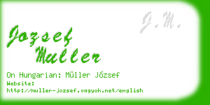 jozsef muller business card