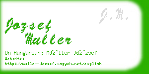 jozsef muller business card